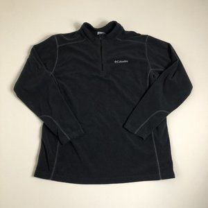 Columbia Mens Navy Blue Long Sleeve Quarter Zip Pullover Fleece Sweater Sz L H54
